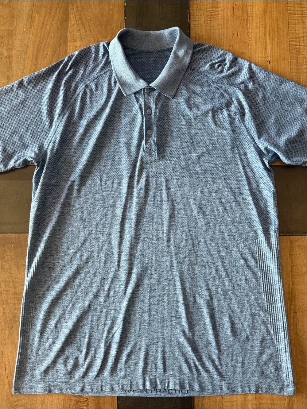 lululemon athletica Men's Heathered Light Blue Polo